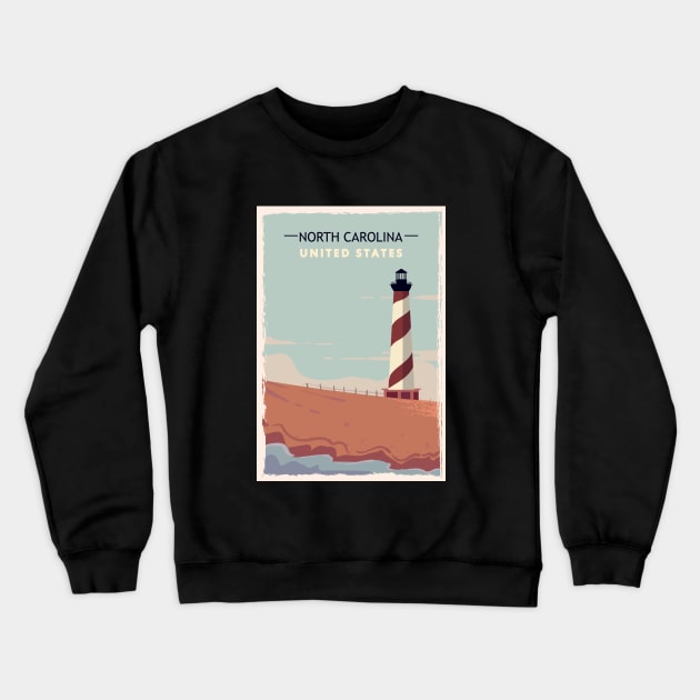 north carolina Crewneck Sweatshirt by husnimubarok